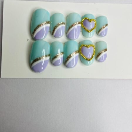 Heart shape press on nails