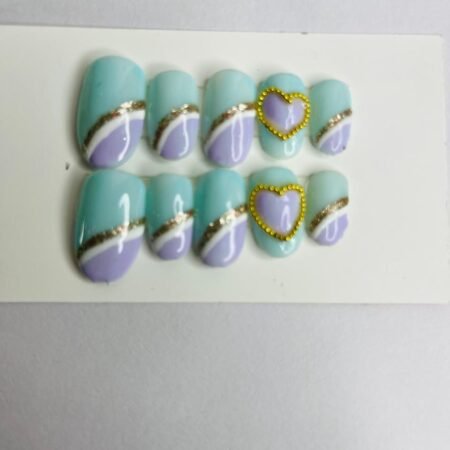 Heart shape press on nails