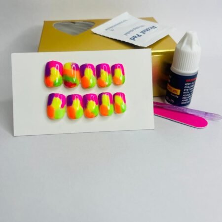 Best press on nails holi edition with multiple color