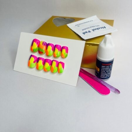 Best press on nails holi edition with multiple color