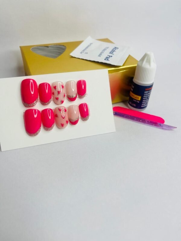 Best press on nails with glitter French art